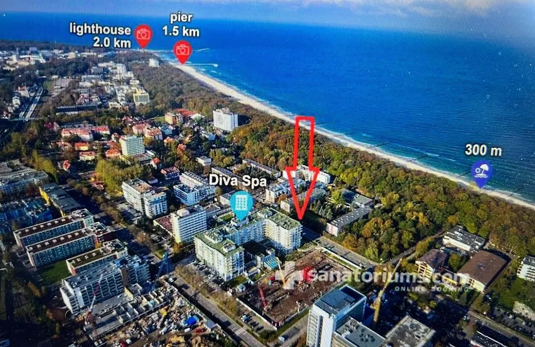 Apartament prywatny, w 4 -gwiazdkowym Hotelu Diva, balkon, 300m do morza, do dworca PKP pieszo 10 minut, darmowe WiFi w apartamencie, dodatkowo płatne - Parking, SPA, Siłownia, Squash-1