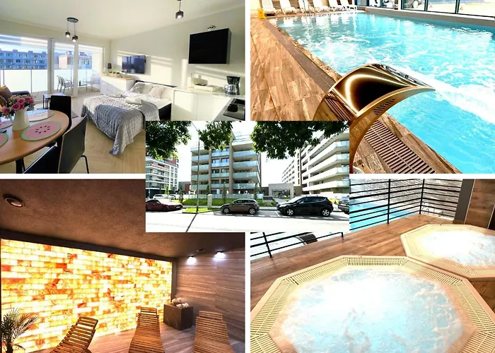 Baltic Style Spa Apartment - Free Swimming Pool, Saunas & Fitness - Kasprowicza 20 Kołobrzeg
