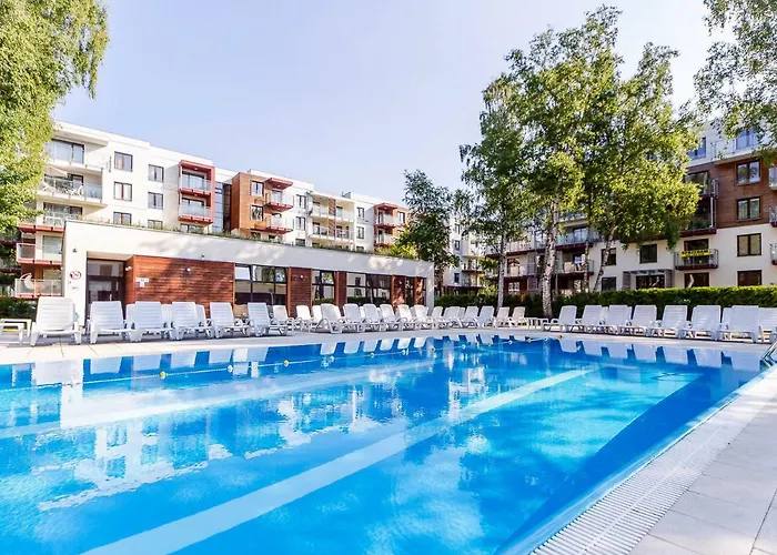 Apartament pomarańczowy z basenem,sauną-blisko morza. Kołobrzeg